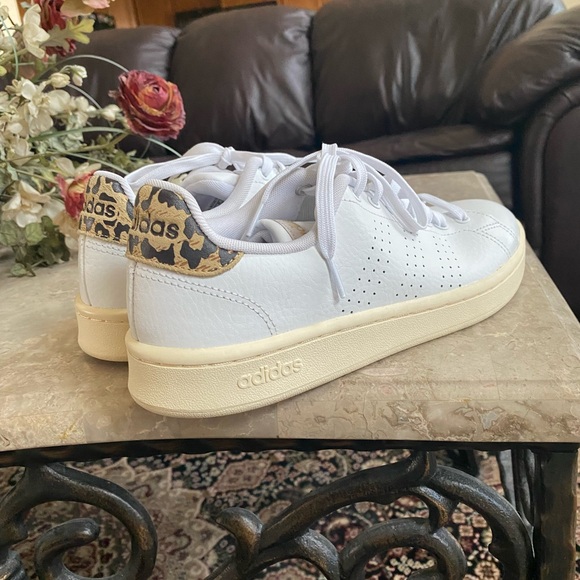 Adidas Cloudfoam Advantage white w leopard shoes - Picture 8 of 9